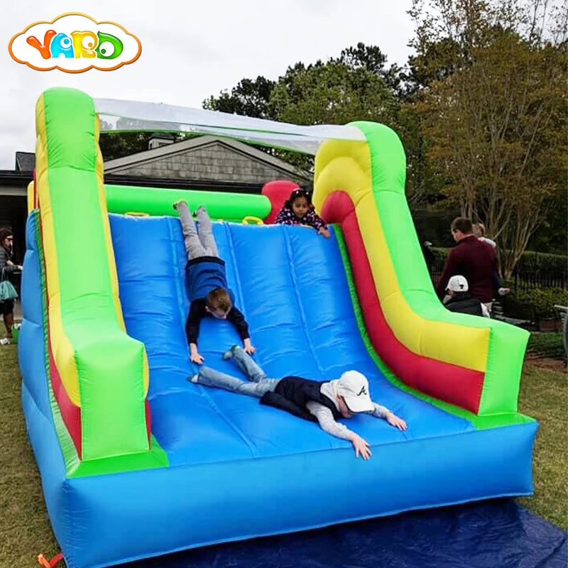 YARD Inflatable Bounce House 6.5*2.8*2.4M Bounce Castle Obstacle for Kids Inflatable Games Toys Slide Bouncer Jumping Trampoline