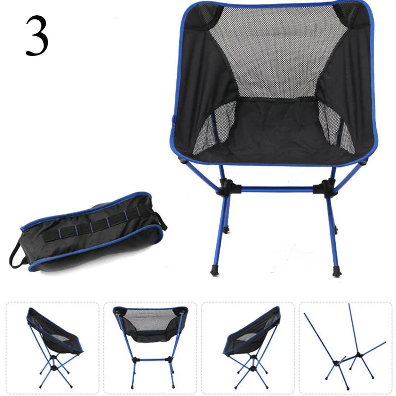 Outdoor Camping Chair Garden Beach Hiking Picnic Seat Portable Detachable Folding Fishing Chair Ultralight Camping Tools