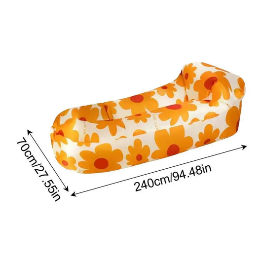 Inflatable Sofa Portable Couch Chair Inflatable Lounger Beach Chair Inflatable Air Lounger for Camping Swimming Pool Beach Party
