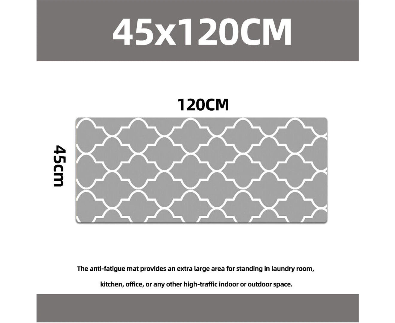 45X120CM Kitchen Door Floor Mat Non-Slip Waterproof Home Rug Carpet Anti-Oil Easy Clean
