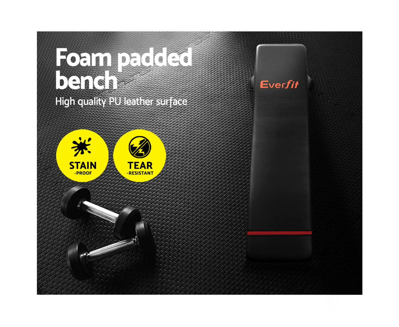 Weight Bench Flat Bench Press Home Gym Equipment 300Kg Capacity