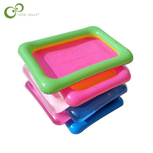 1Pcs Pvc Inflatable Sand Table Fishing Toy Mini Inflatable Pool Air Cushion Inflatable Tray Party Children'S Day Gift Decoration