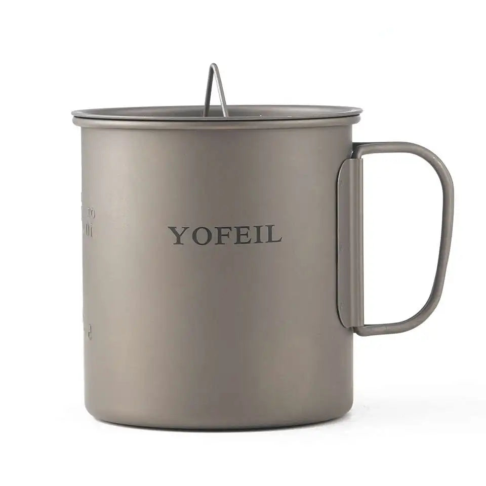 Camping Cookware Ultralight Titanium Frying Pan Bowl Cup Outdoor Camping Cooking Set High Quality Hiking Picnic Tableware