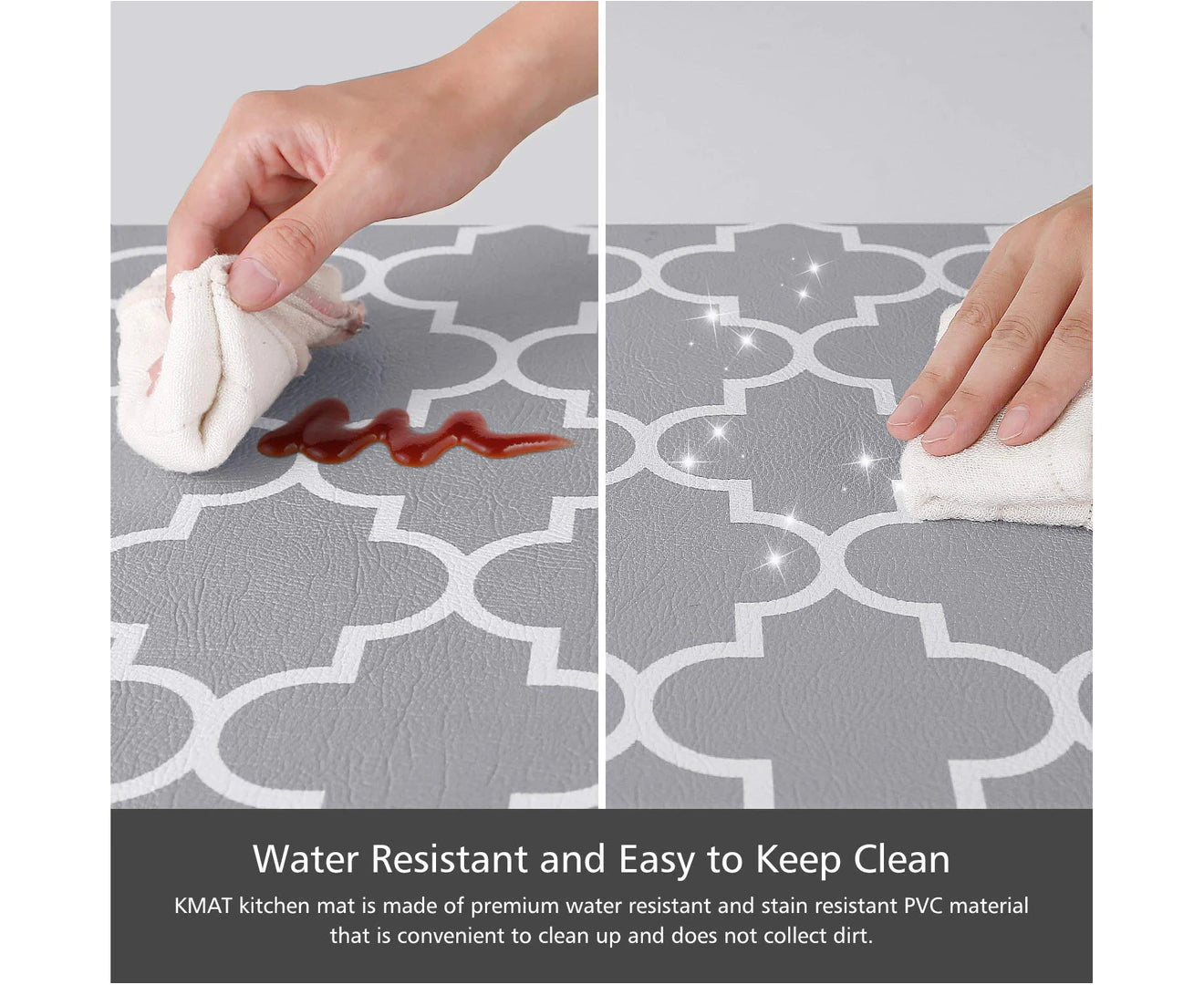 45X120CM Kitchen Door Floor Mat Non-Slip Waterproof Home Rug Carpet Anti-Oil Easy Clean