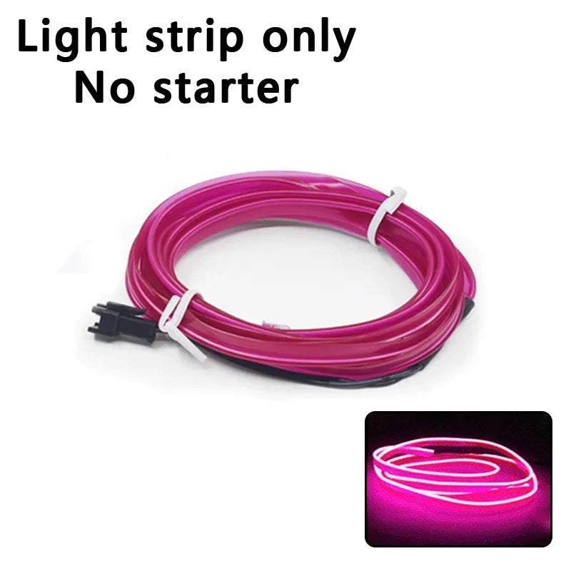 Car Interior Lights Ambient Lights 1M 3M 5M LED Flexible Neon Lighting String Lights for Car Interior Dashboard Door Decoration
