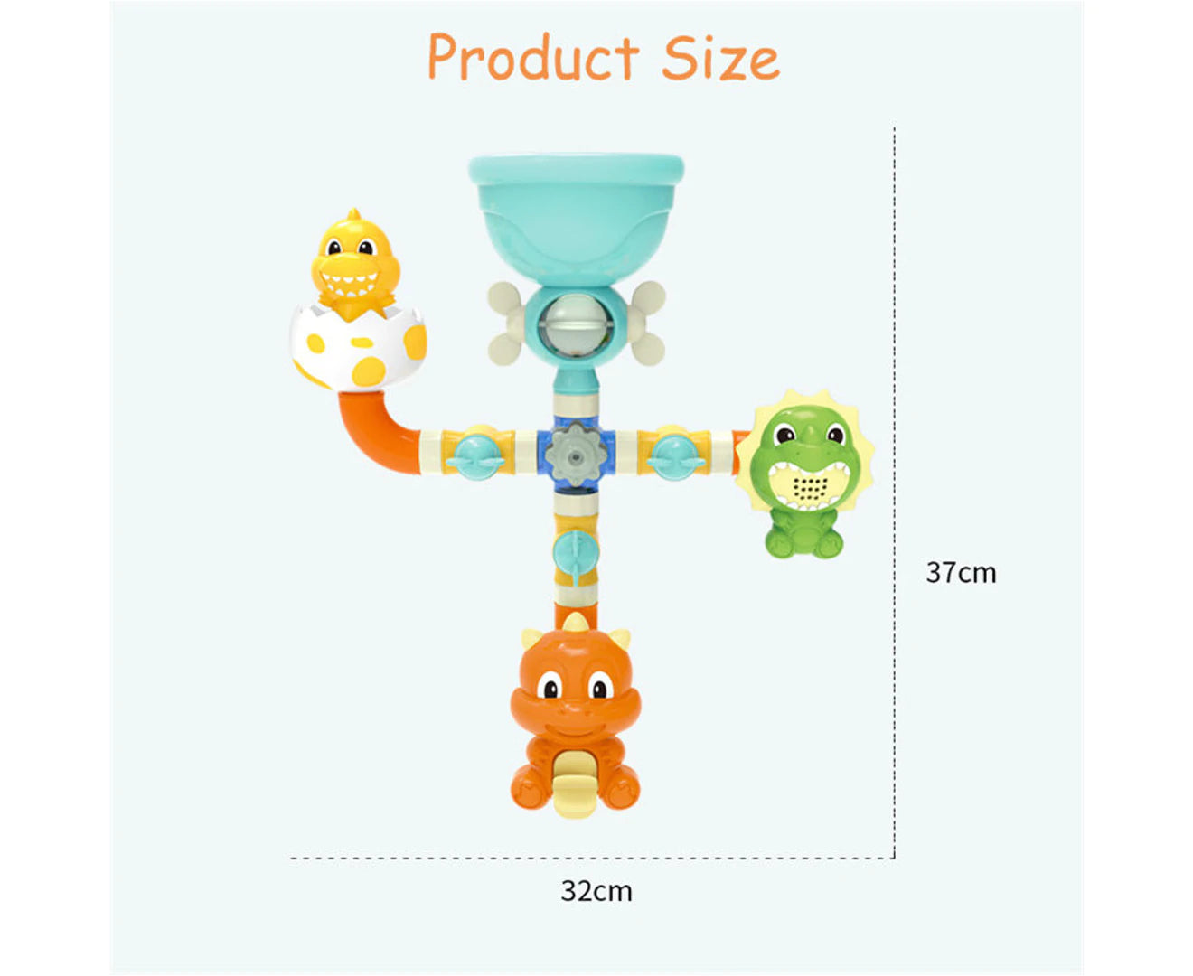 Dinosaur Sprinkler Bath Toys Bathtub Rotating Spray Water for Baby