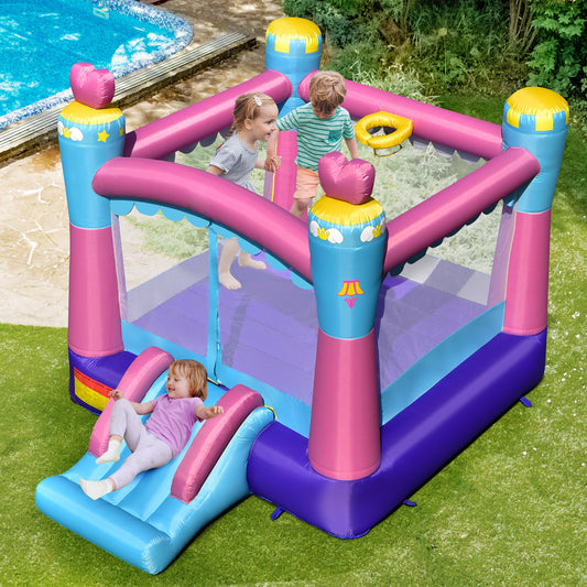 Inflatable Bounce House 3 in 1 Princess Theme Kids Jumping Castle for Outdoor
