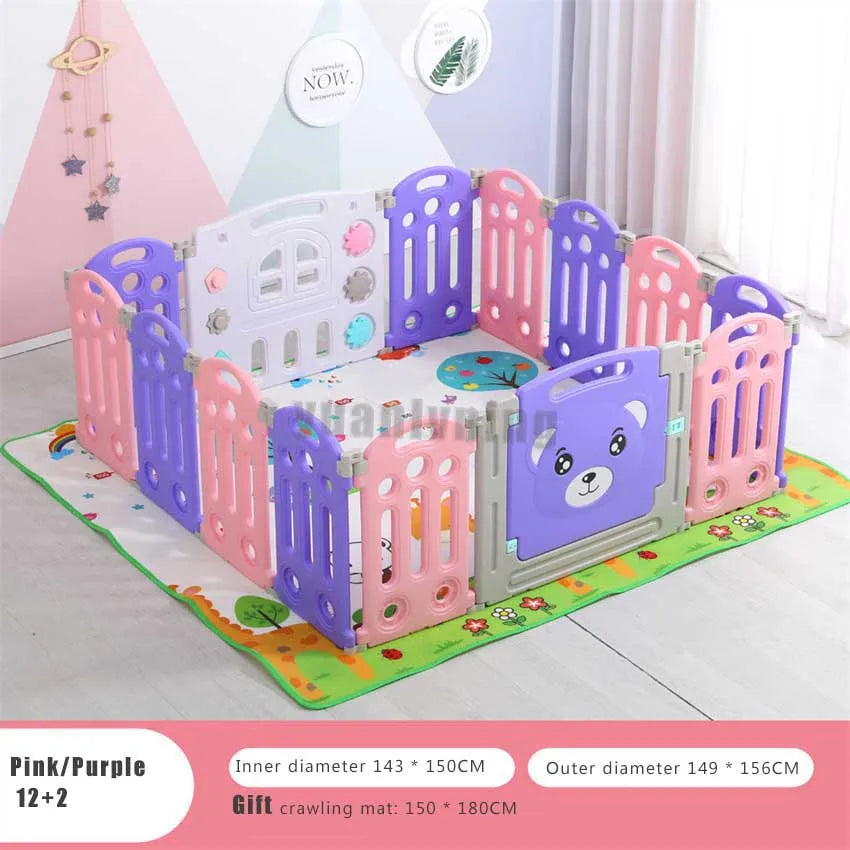 Baby Playpen Barrier 0-6 Years Old Baby Playground Children Plastic Upgraded Playpens Park for Baby Folding Playground Kids Park