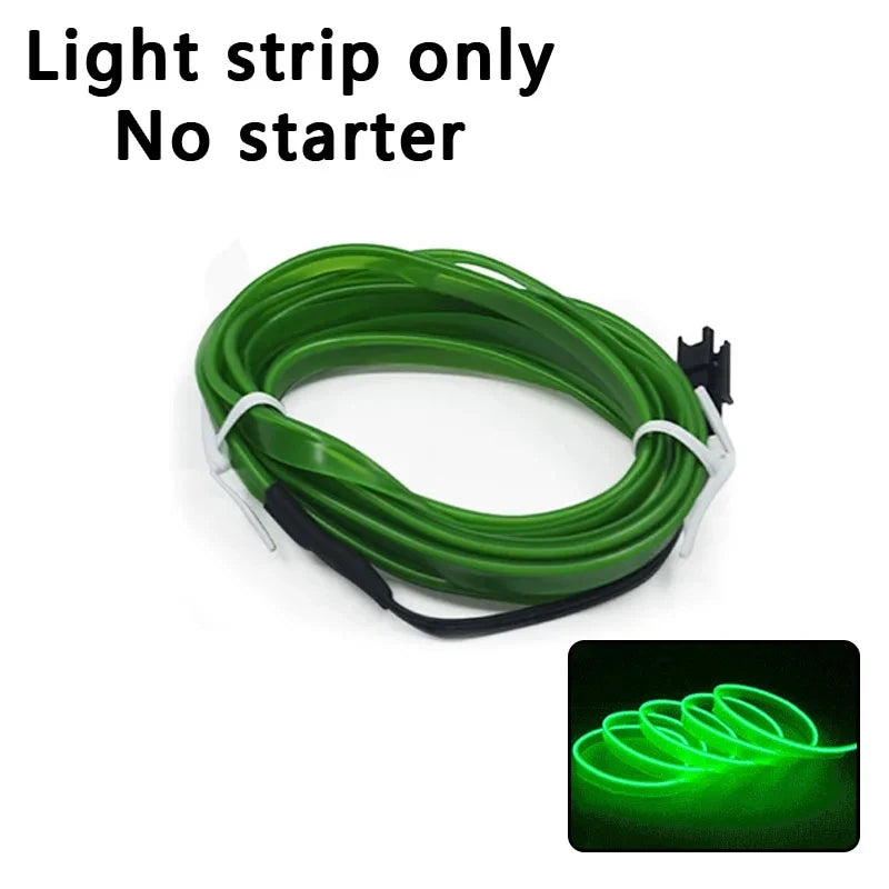 Car Interior Lights Ambient Lights 1M 3M 5M LED Flexible Neon Lighting String Lights for Car Interior Dashboard Door Decoration