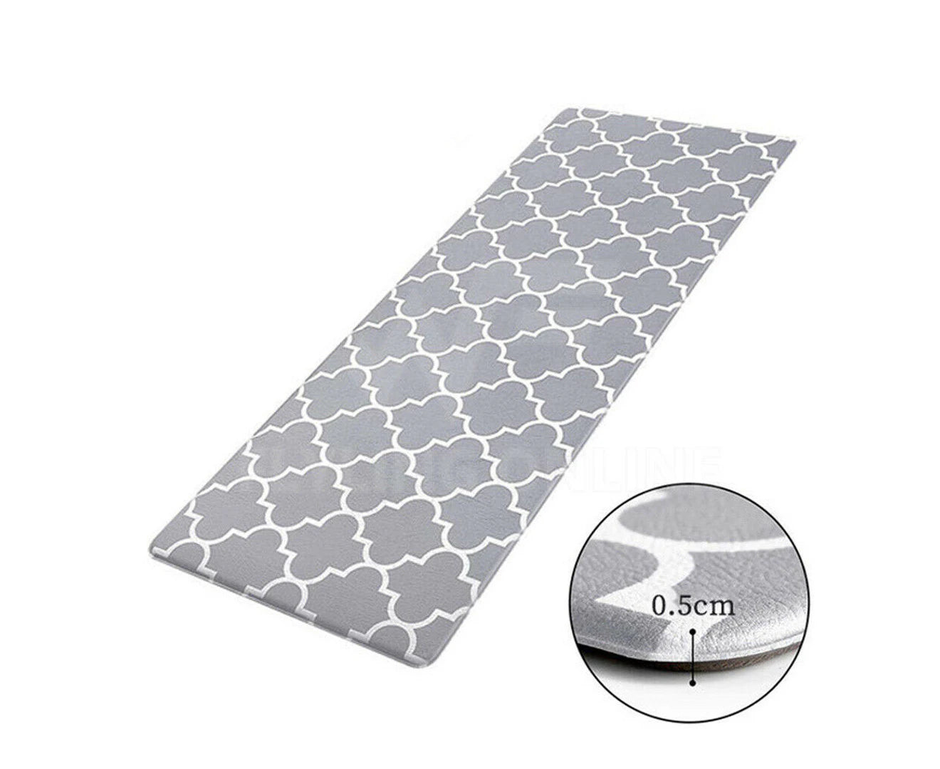 45X120CM Kitchen Door Floor Mat Non-Slip Waterproof Home Rug Carpet Anti-Oil Easy Clean