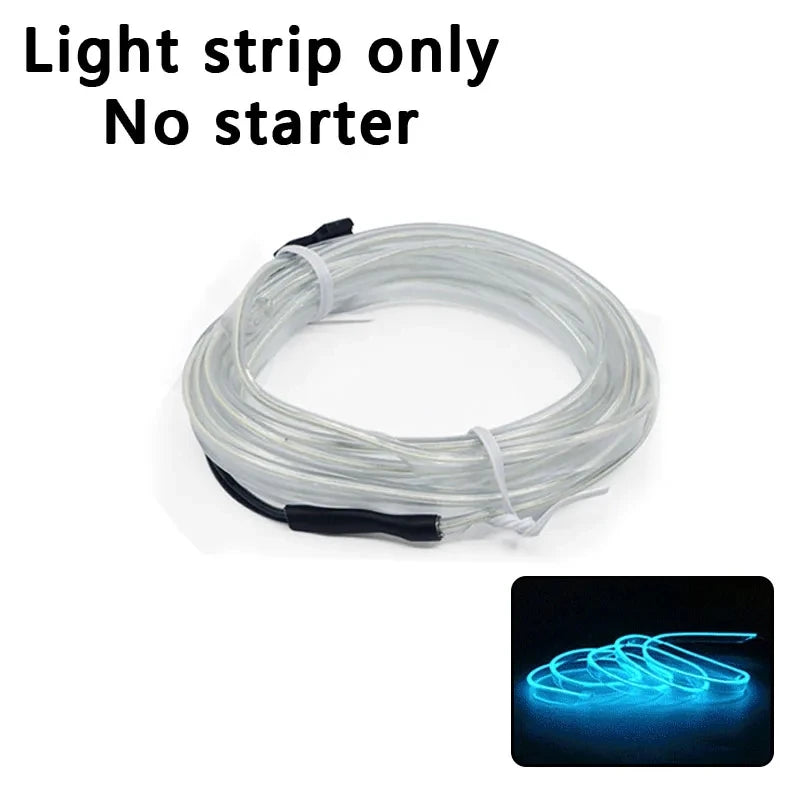 Car Interior Lights Ambient Lights 1M 3M 5M LED Flexible Neon Lighting String Lights for Car Interior Dashboard Door Decoration