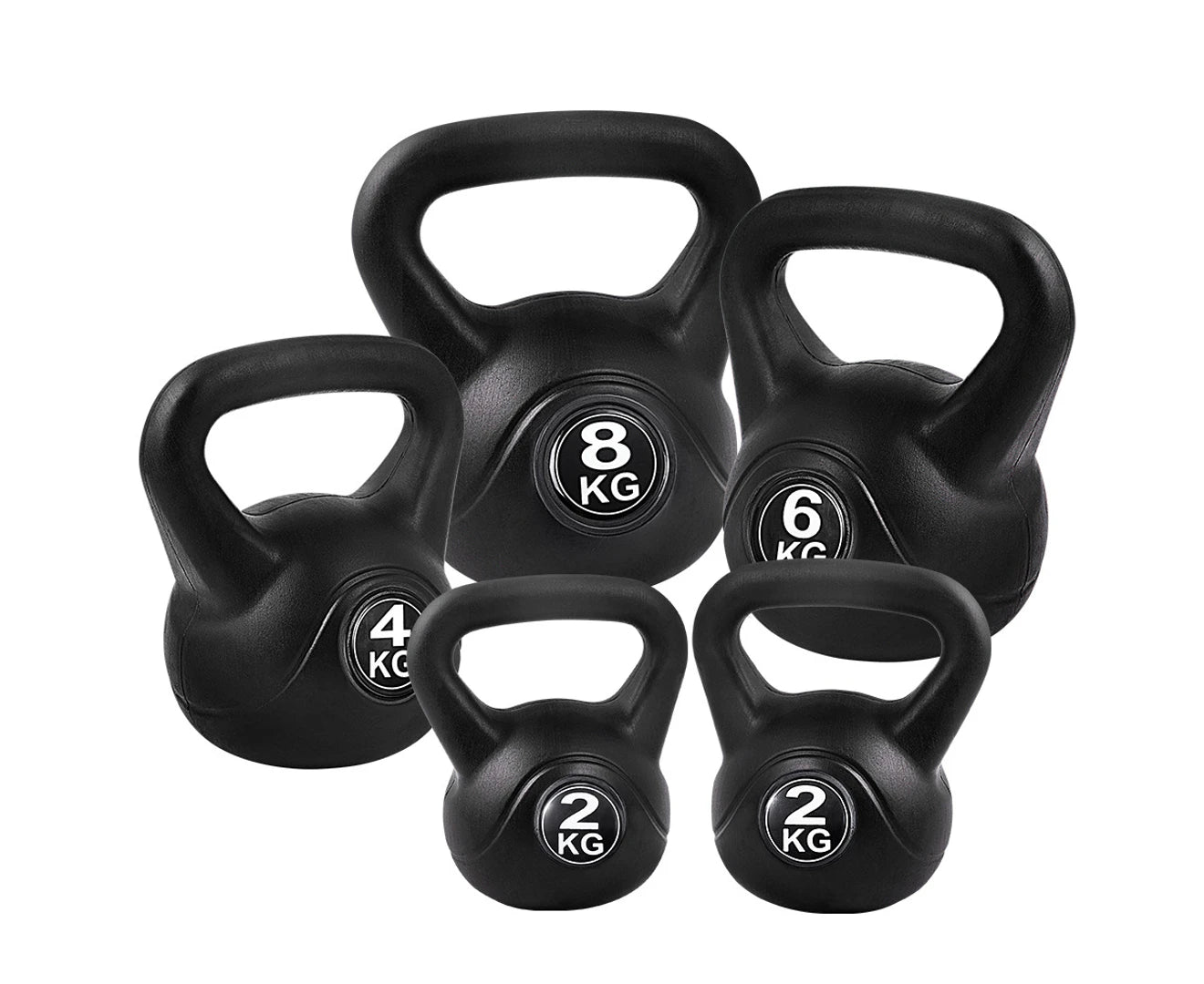Everfit 22Kg Kettlebell Set Weight Lifting Kettlebells Bench Dumbbells Gym Home