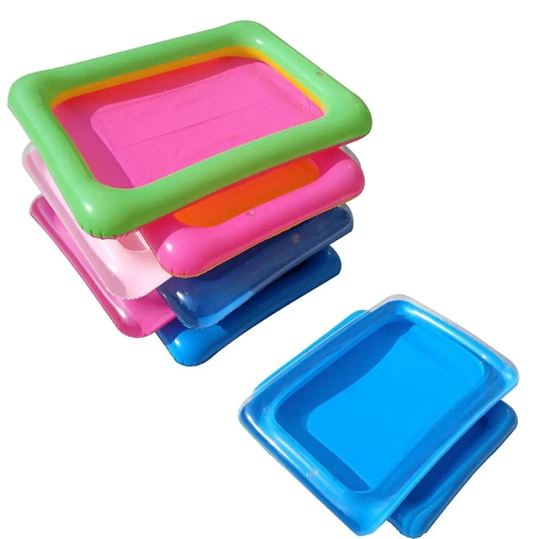 1Pcs Pvc Inflatable Sand Table Fishing Toy Mini Inflatable Pool Air Cushion Inflatable Tray Party Children'S Day Gift Decoration