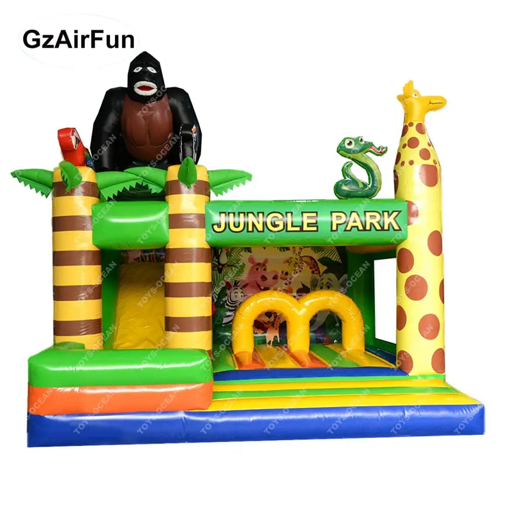 Commercial Animal World Safari Park Inflatable Bouncy Castles Combo