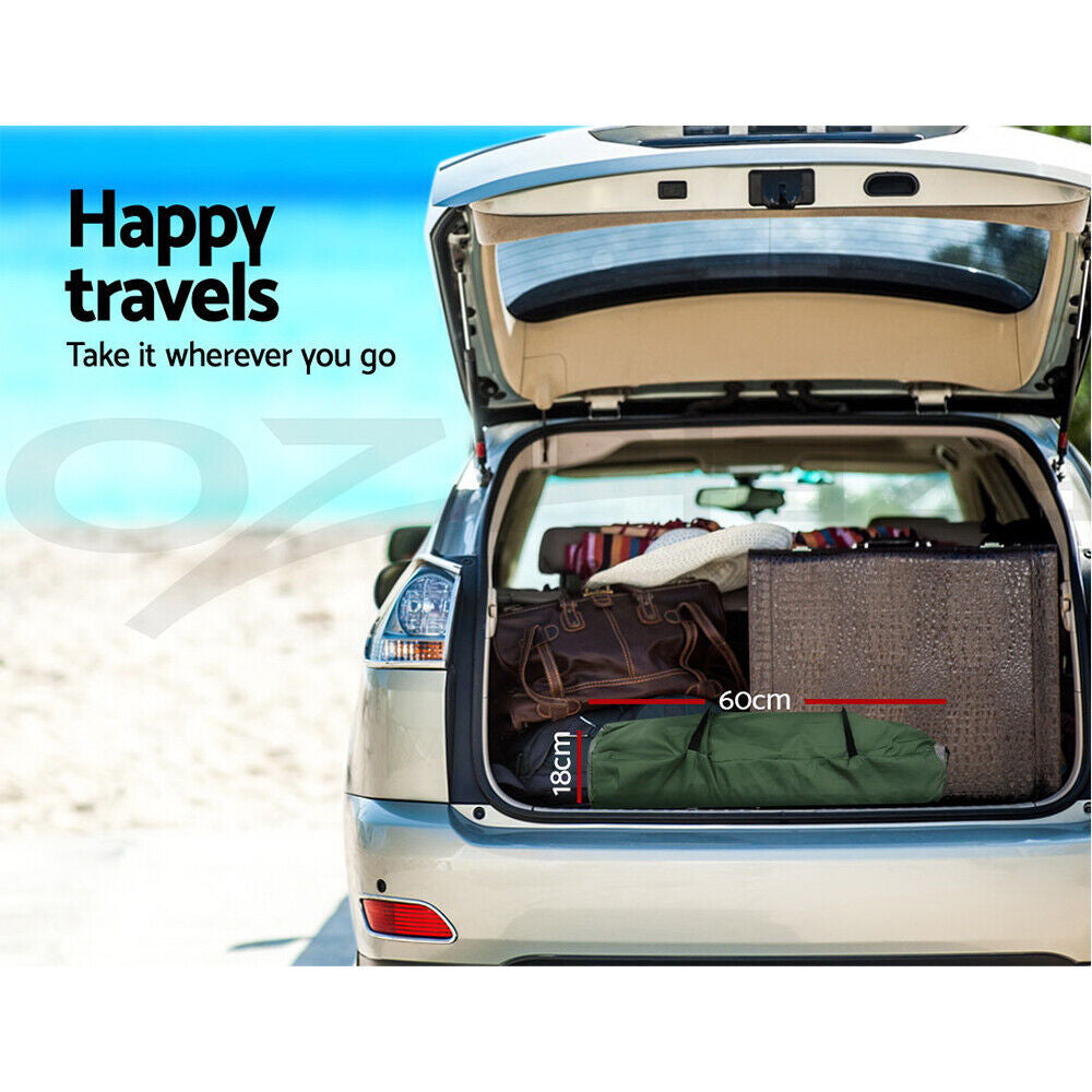 Weisshorn Family Camping Tent 4 Person Hiking Beach Tents Canvas Ripstop Green