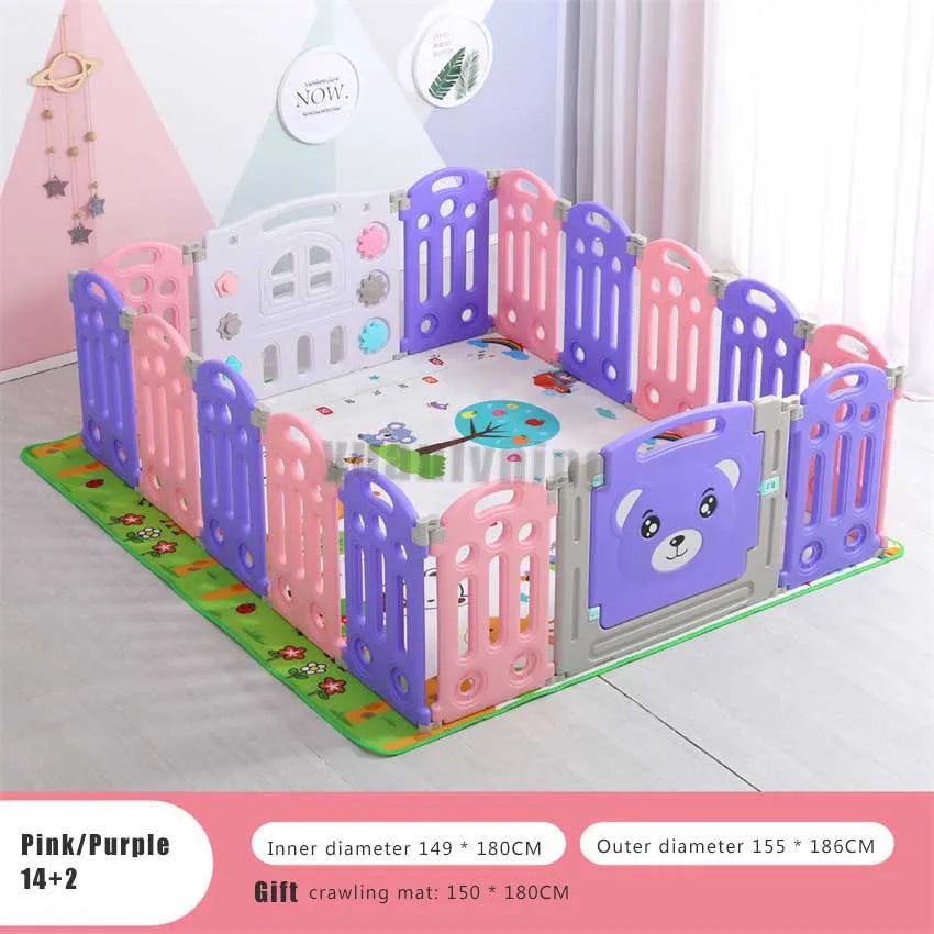 Baby Playpen Barrier 0-6 Years Old Baby Playground Children Plastic Upgraded Playpens Park for Baby Folding Playground Kids Park