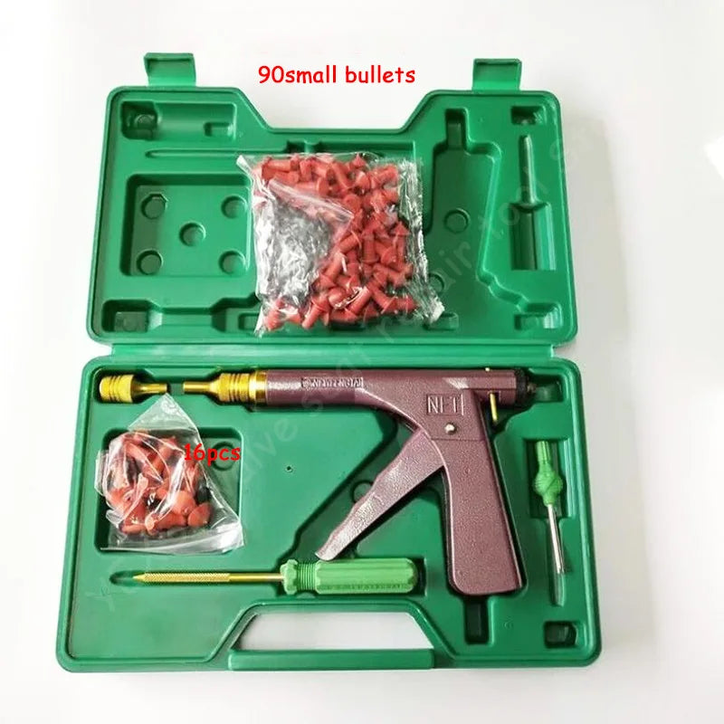 Car Motorcycle Bike Emergency Heavy Duty Tubeless Tire Puncture Professional Repair Kit Tire Repair Tool with 106Pc Rubber Bulle