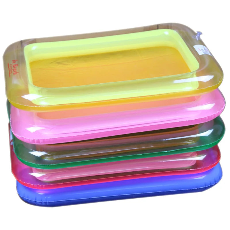 1Pcs Pvc Inflatable Sand Table Fishing Toy Mini Inflatable Pool Air Cushion Inflatable Tray Party Children'S Day Gift Decoration