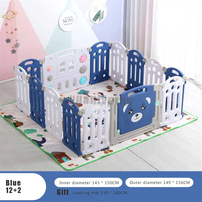 Baby Playpen Barrier 0-6 Years Old Baby Playground Children Plastic Upgraded Playpens Park for Baby Folding Playground Kids Park